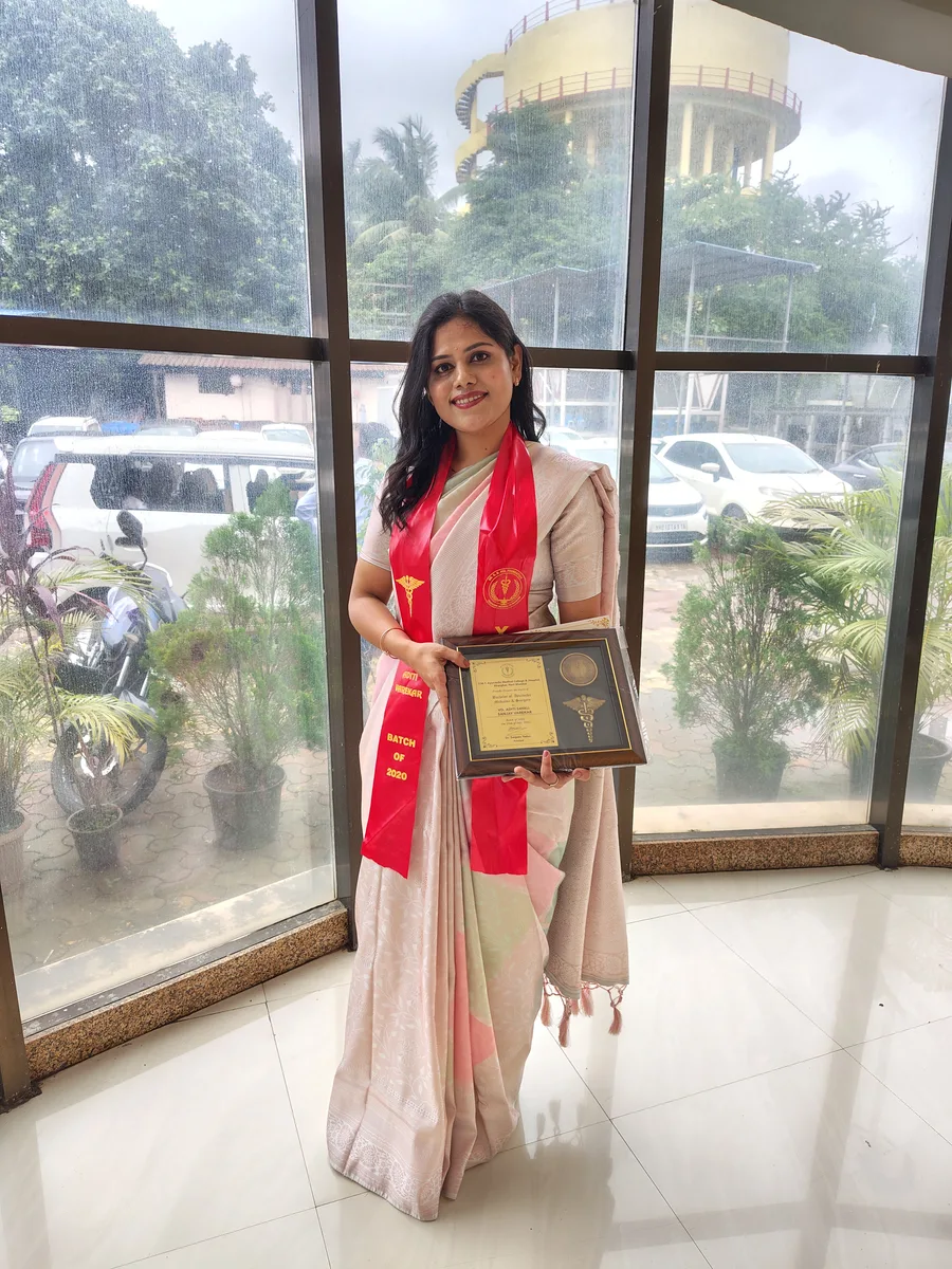 Dr. Aditi — merit plaque